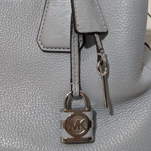 Michael Kors Convertible Tote Large Mercer Shoulder Bag Denim Blue - Picture 9 of 16